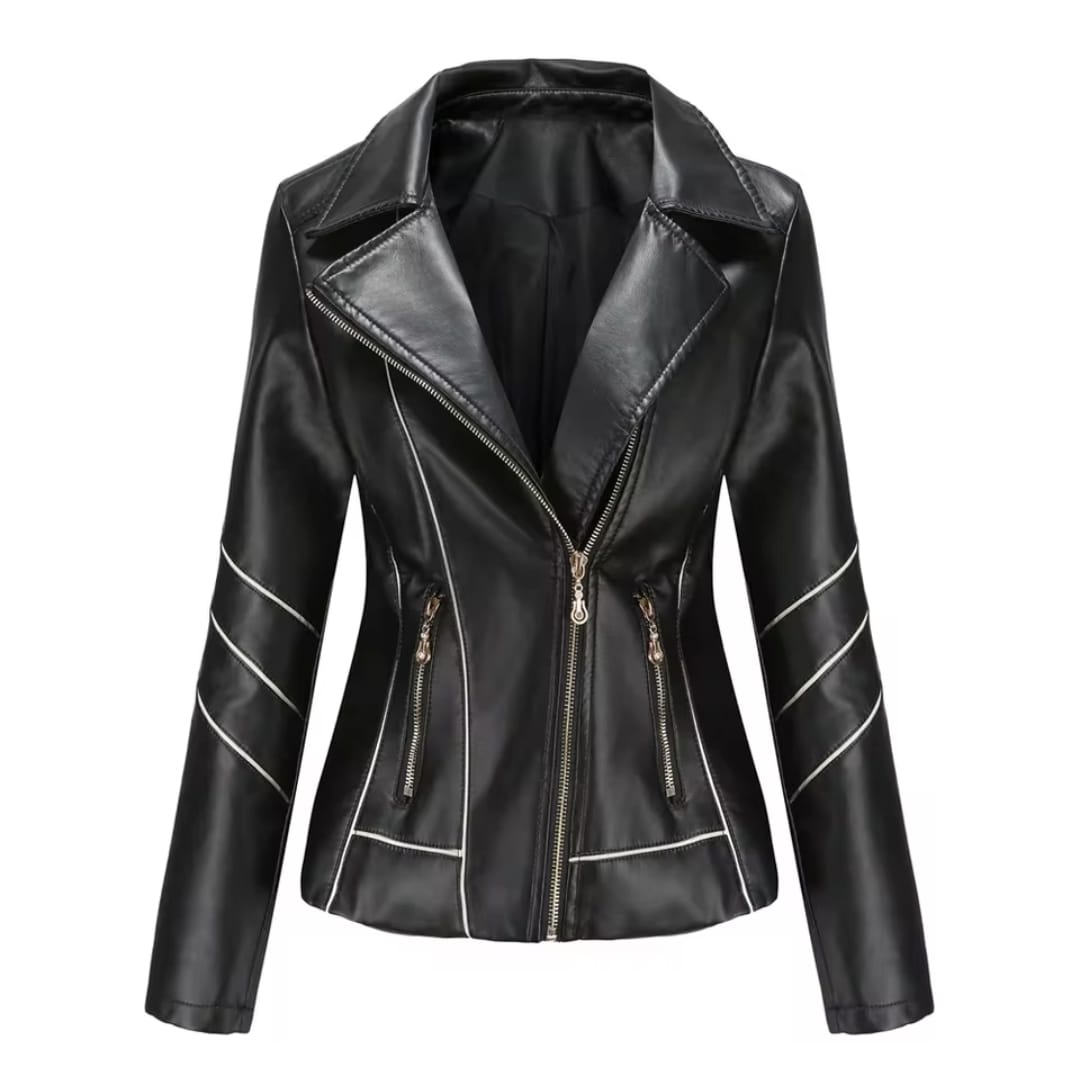 Leather Jacket Women Zippers Spring Autumn Women