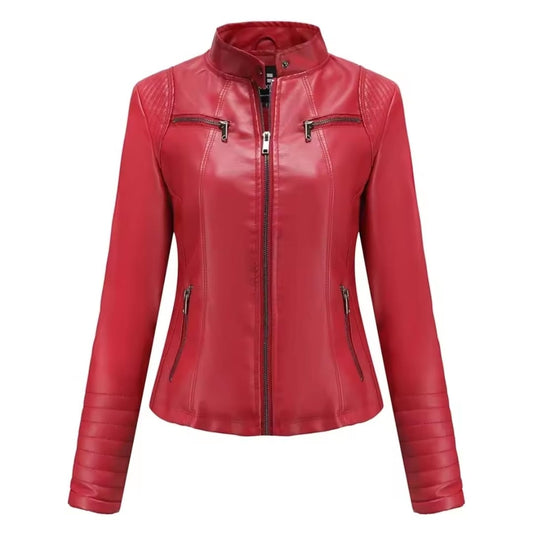 New Leather Jacket Spring Autumn Thin Motorcycle