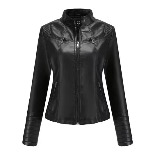 New Leather Jacket Spring Autumn Thin Motorcycle